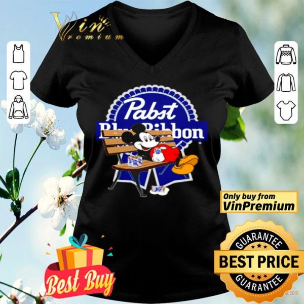 Mickey Mouse drink Pabst Blue Ribbon shirt