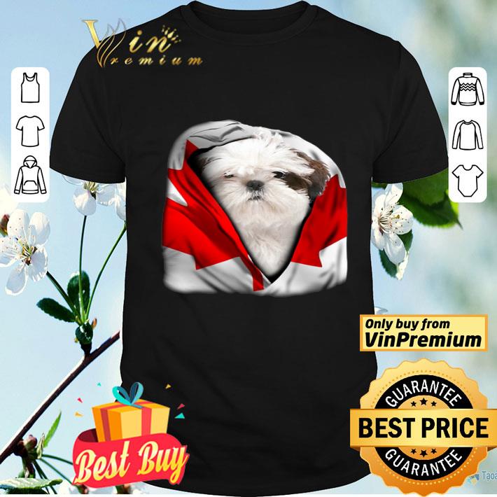 Shih Tzu Cape Canada Flag shirt