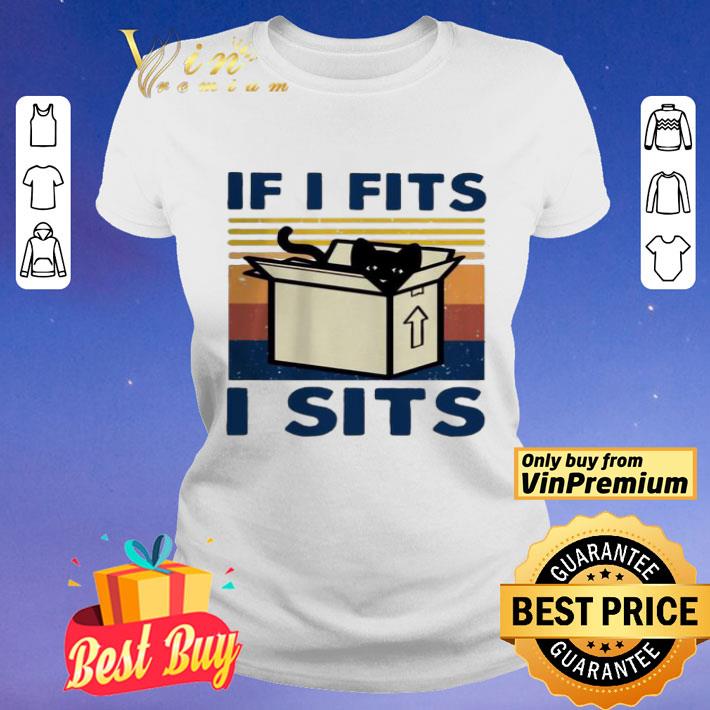 Black Cat If I fits I sits vintage shirt