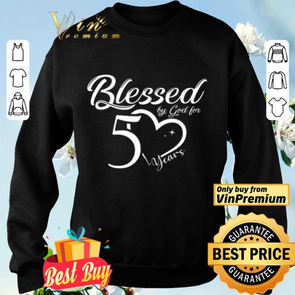 Blessed By God For 50 Years Heart shirt