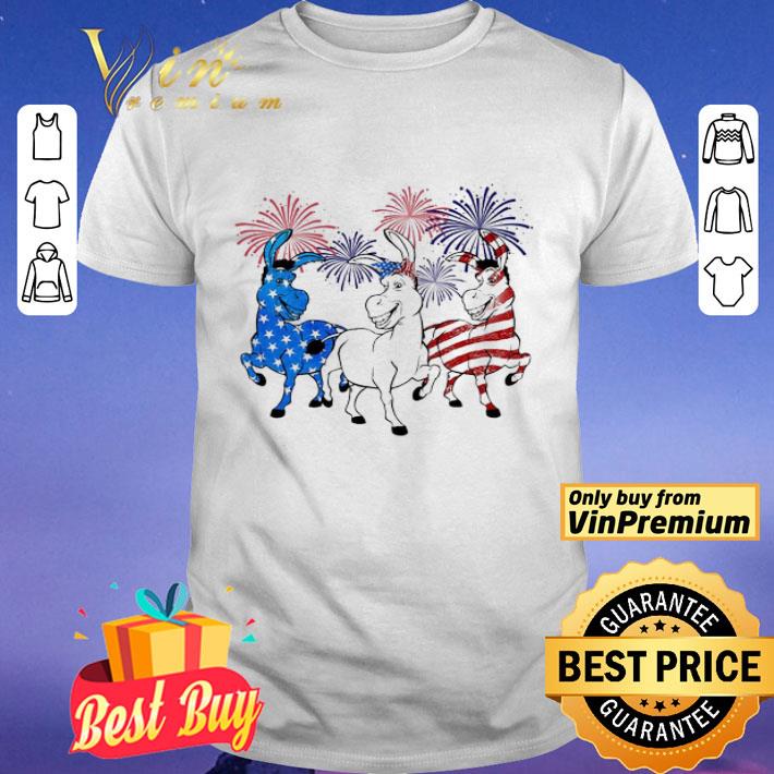 Donkey 2 flag happy American independence Day shirt