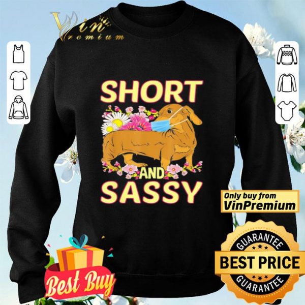 Dachshund face mask short and sassy shirt
