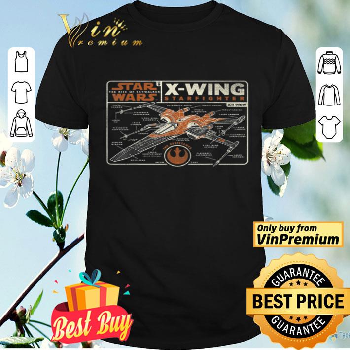 Star Wars The Rise Of Skywalker X-Wing Resistance Schematic shirt