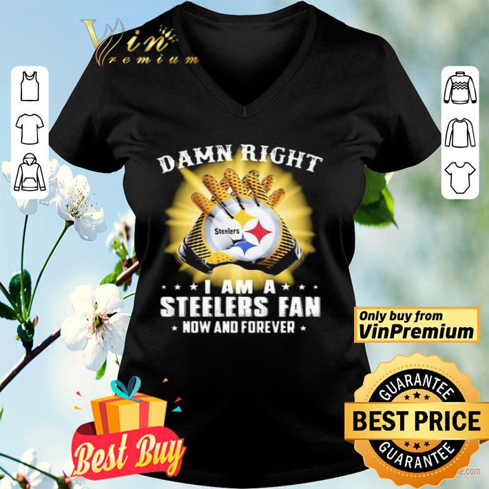 Damn right i am a steelers fan now and forever stars shirt