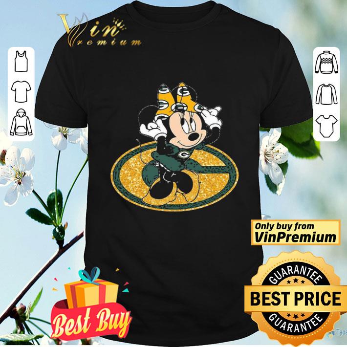 Minnie mouse green bay packers diamond shirt