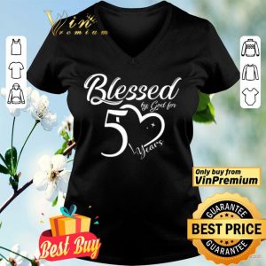 Blessed By God For 50 Years Heart shirt