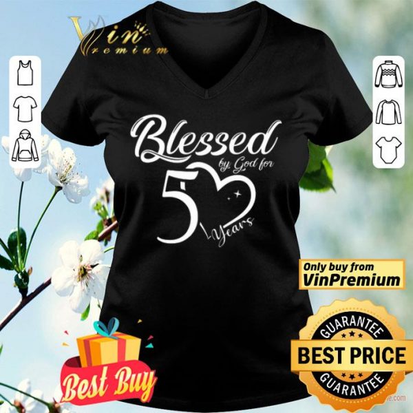 Blessed By God For 50 Years Heart shirt