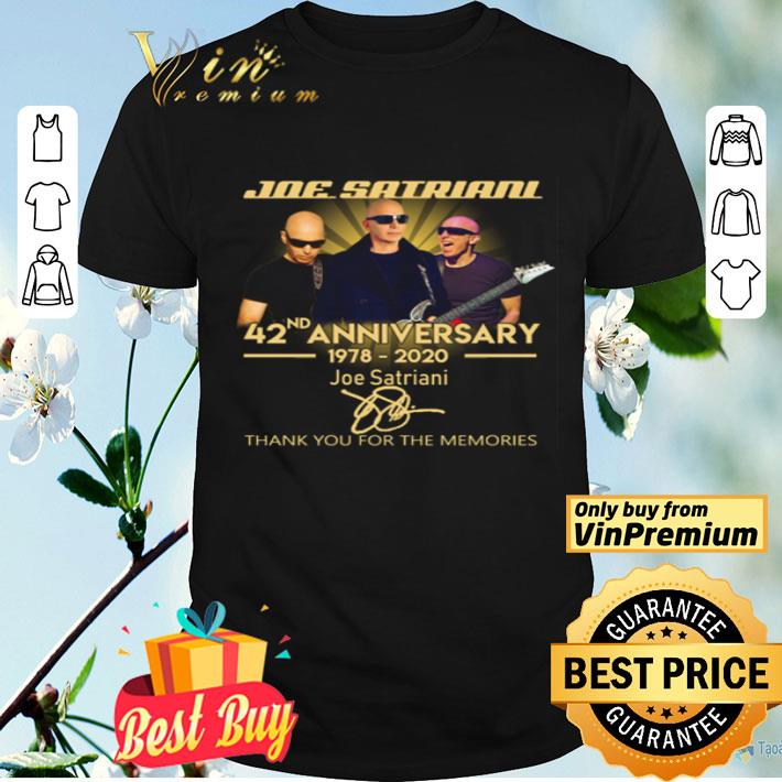 Joe Satriani 42nd Anniversary 1978-2020 thank you for the memories signature shirt