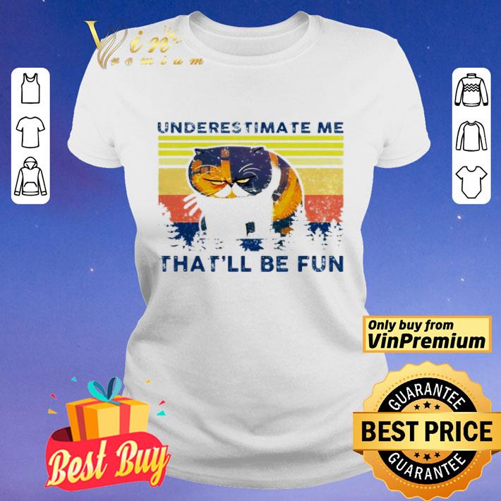 Grumpy cat underestimate me that’ll be fun vintage shirt
