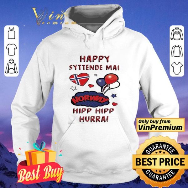 happy syttende mai norway hipp hipp hurra shirt