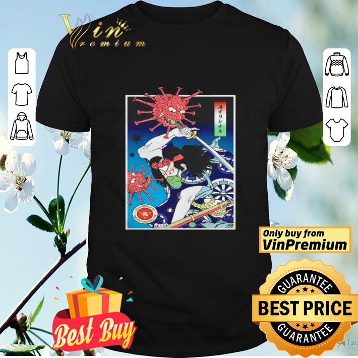 Samurai vs virus demon shirt