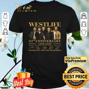 Westlife 22nd Anniversary 1998 2020 Signature Thank You For The Memories shirt