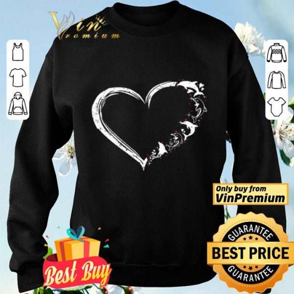 I Love Dolphins Heart shirt