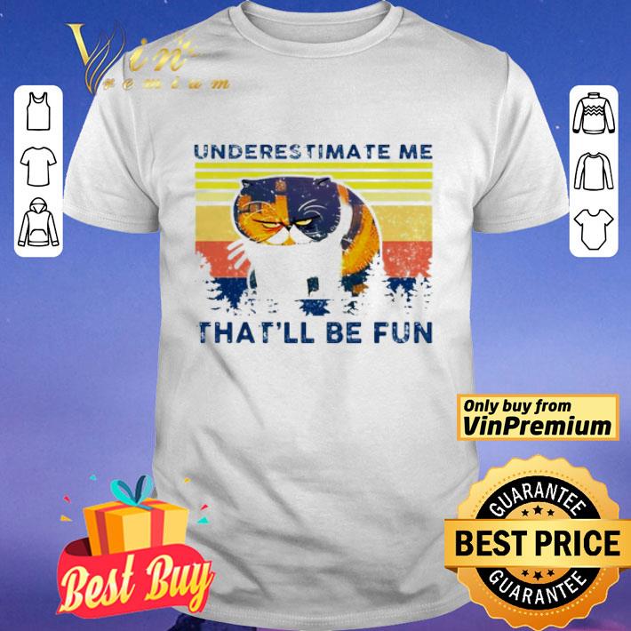 Grumpy cat underestimate me that’ll be fun vintage shirt