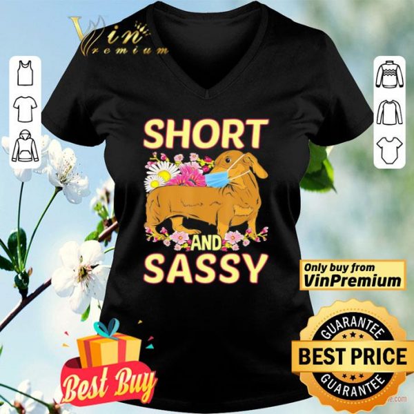 Dachshund face mask short and sassy shirt