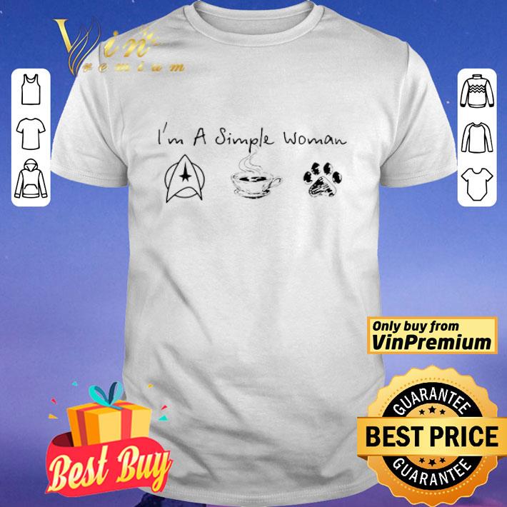 I’m A Simple Woman Star Trek Coffee And Paw Dog shirt