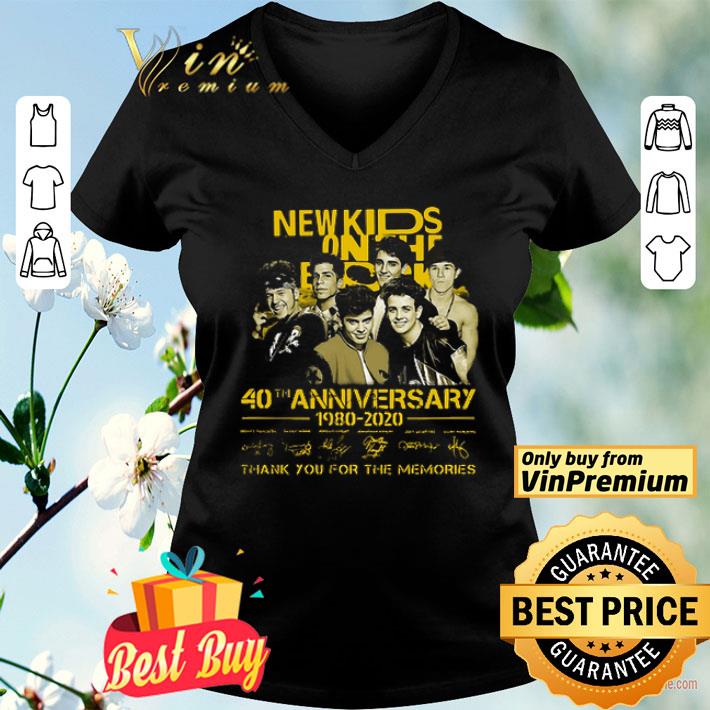 New Kids On The Rock 40th Anniversary 1980 2020 Thank You For The Memories shirt
