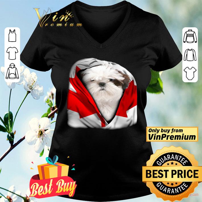 Shih Tzu Cape Canada Flag shirt