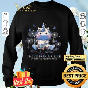 Unicorn Hope For A Cure Diabetes Awareness shirt