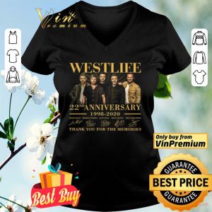 Westlife 22nd Anniversary 1998 2020 Signature Thank You For The Memories shirt