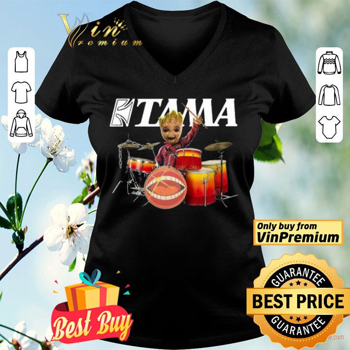 Baby Groot Playing Drum Kits Tama Drums shirt