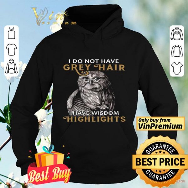 The Owl I Do Not Have Grey Hair I Have Wisdom Highlights shirt