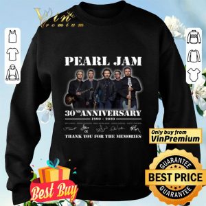 Pearl Jam 30nd Anniversary 1990 2020 Signature Thank You For The Memories shirt