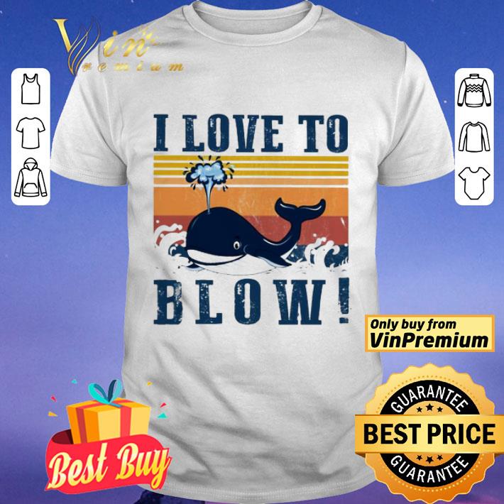 Blue whale I love to blow vintage shirt