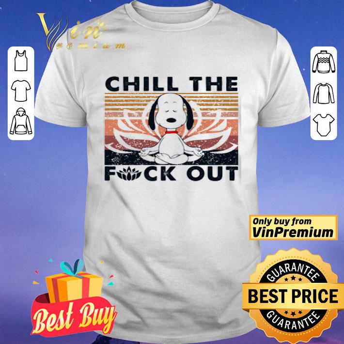 Vintage Snoopy Yoga chill the fuck out shirt