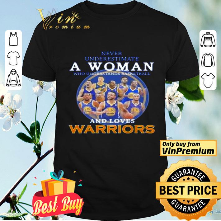 Never underestimate a woman who understands basketball Golden State Warriors shirt