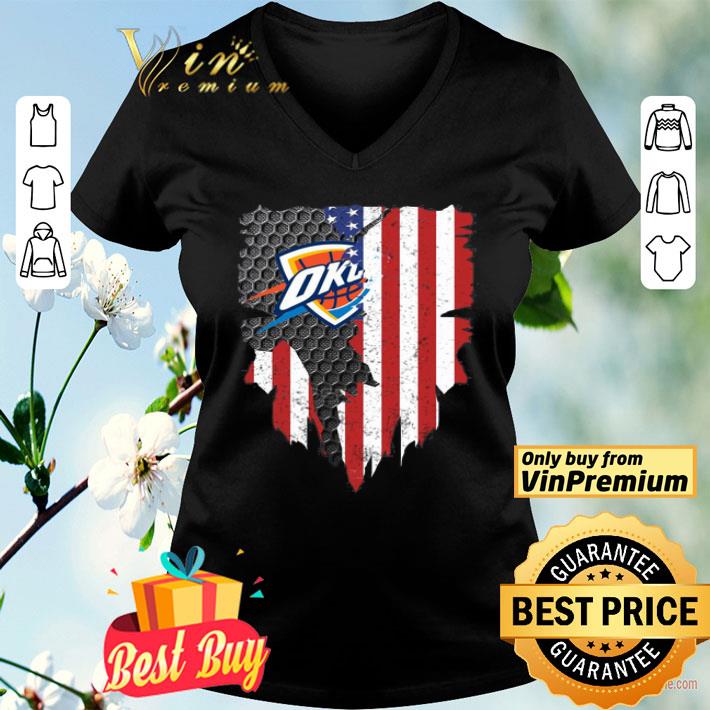 Oklahoma City Thunder Inside American Flag shirt