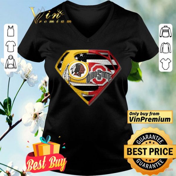 Superman Washington Redskins and Ohio State Buckeyes shirt