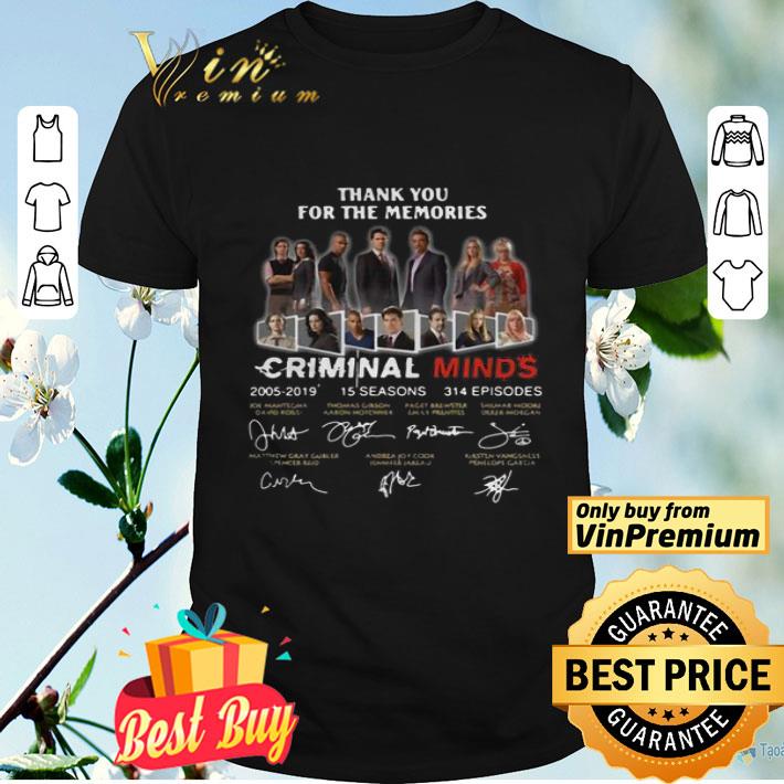 Thank you for the memories Criminal Minds 2005-2019 signature shirt