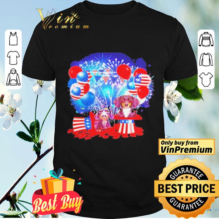 Dachshund American flag veteran Independence Day shirt