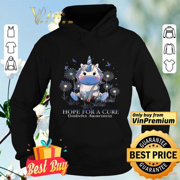 Unicorn Hope For A Cure Diabetes Awareness shirt