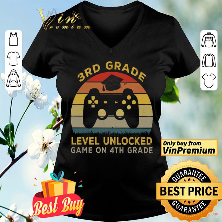 3rd Grade Level Unlocked Game On 4th Grade Vintage shirt