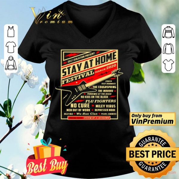 Stay at home festival guitar shirt