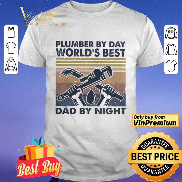 Plumber by day worlds best dad by night vintage shirt