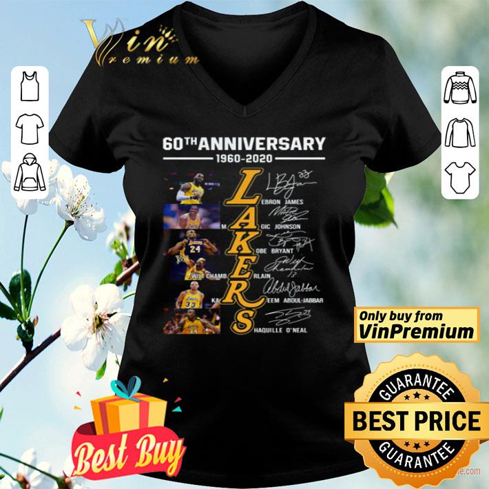 Los Angeles Lakers 60th anniversary 1960 – 2020 signature shirt