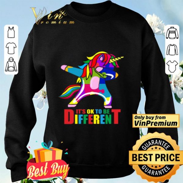 Unicorn Dabbing It's Ok To Be Different shirt
