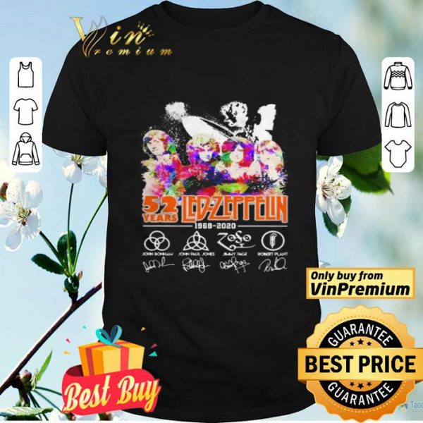 Led Zeppelin 52 Year 1968 2020 Signatures shirt