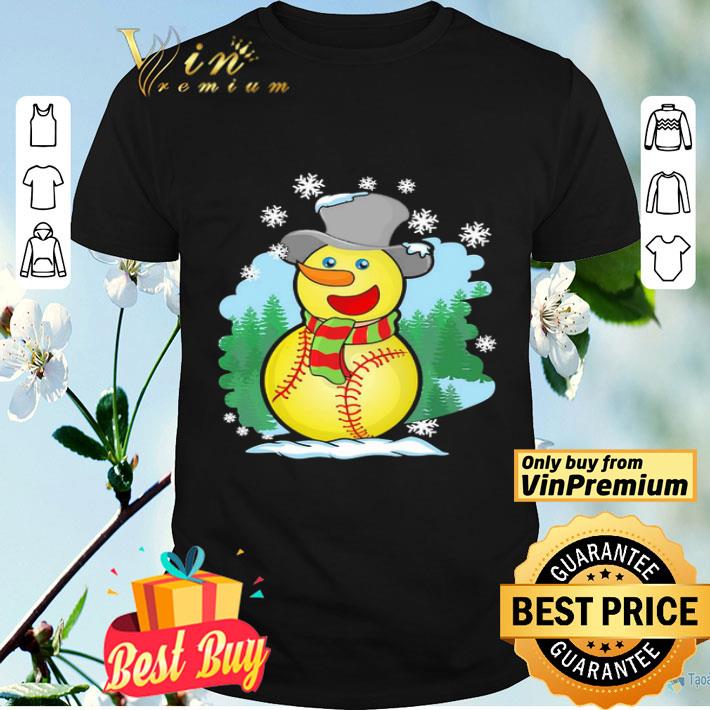 Official Softball Snowman Christmas shirt