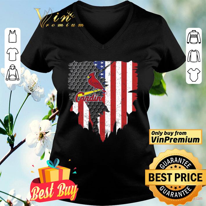 St Louis Cardinals Inside American Flag shirt
