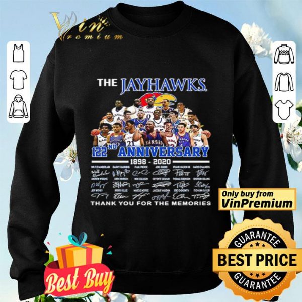 The Jayhawks 122nd Anniversary 1898 2020 Thank You For The Memories Signatures shirt