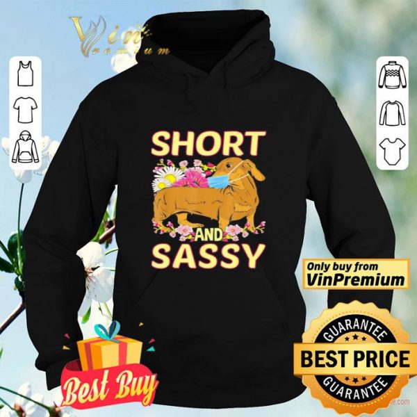 Dachshund face mask short and sassy shirt