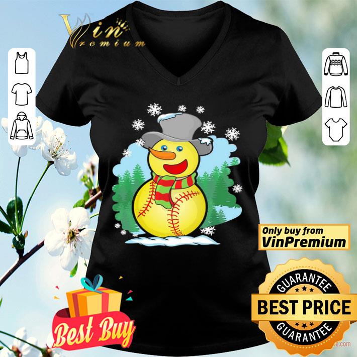 Official Softball Snowman Christmas shirt