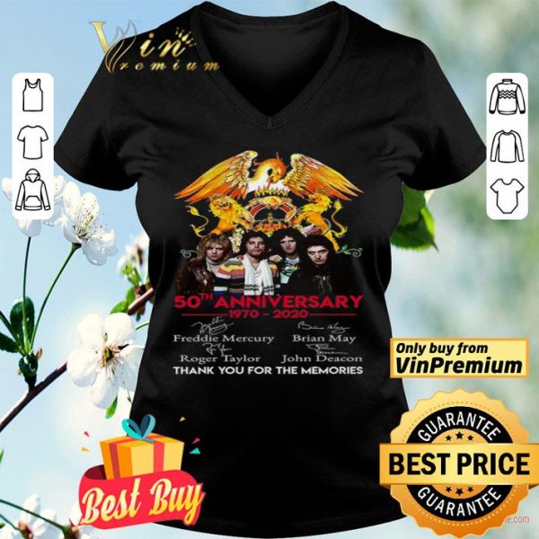 Queen 50th Anniversary 1970 2020 Signature Thank You For The Memories shirt