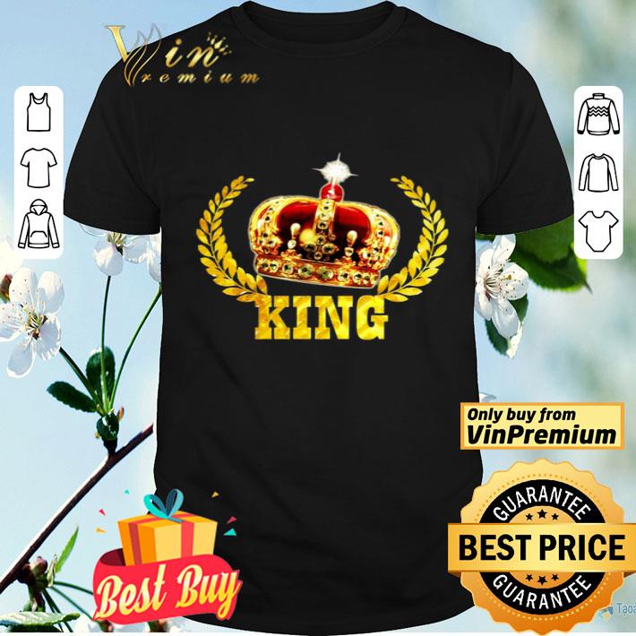King Birthday Prince Crown Luxury Golden Gold Tee shirt