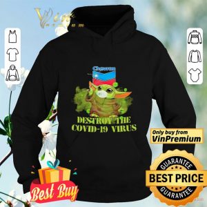 Chevron Baby Yoda destroy the Covid-19 virus shirt