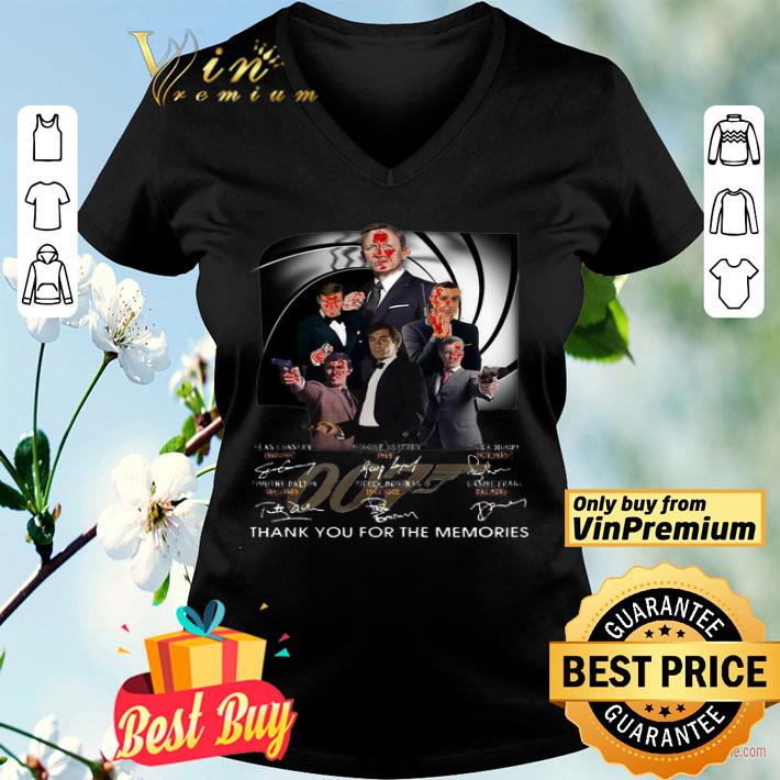 James Bond 007 Movies Thank You For The Memories Signatures shirt